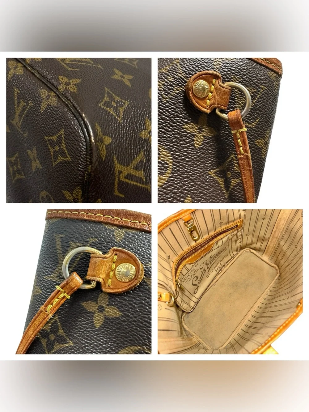 Louis Vuitton Monogram & Vachetta Neverfull PM Tote Bag